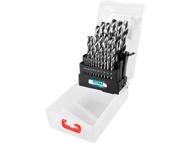 Metal için matkap uçları, 25'li set, M2 yüksek hız çeliği Metal için matkap uçları, 25'li set, M2 yüksek hız çeliği