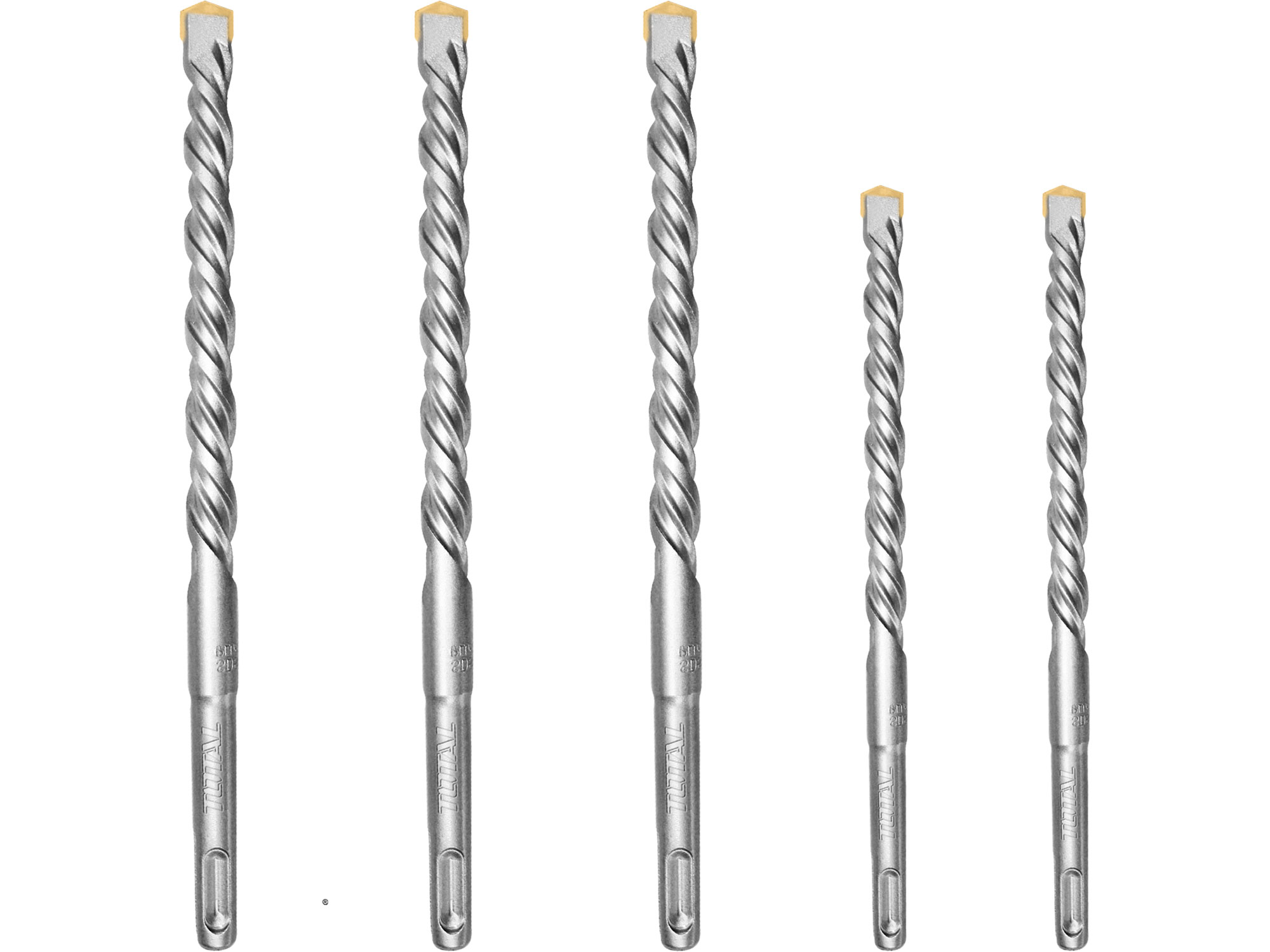 Beton için matkap uçları, 5'li set, SDS plus, endüstri Beton için matkap uçları, 5'li set, SDS plus, endüstri