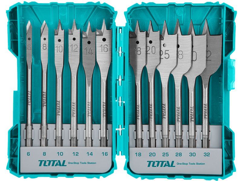 Ahşap için düz matkap ucu, 12 parça seti, 152 mm Ahşap için düz matkap ucu, 12 parça seti, 152 mm