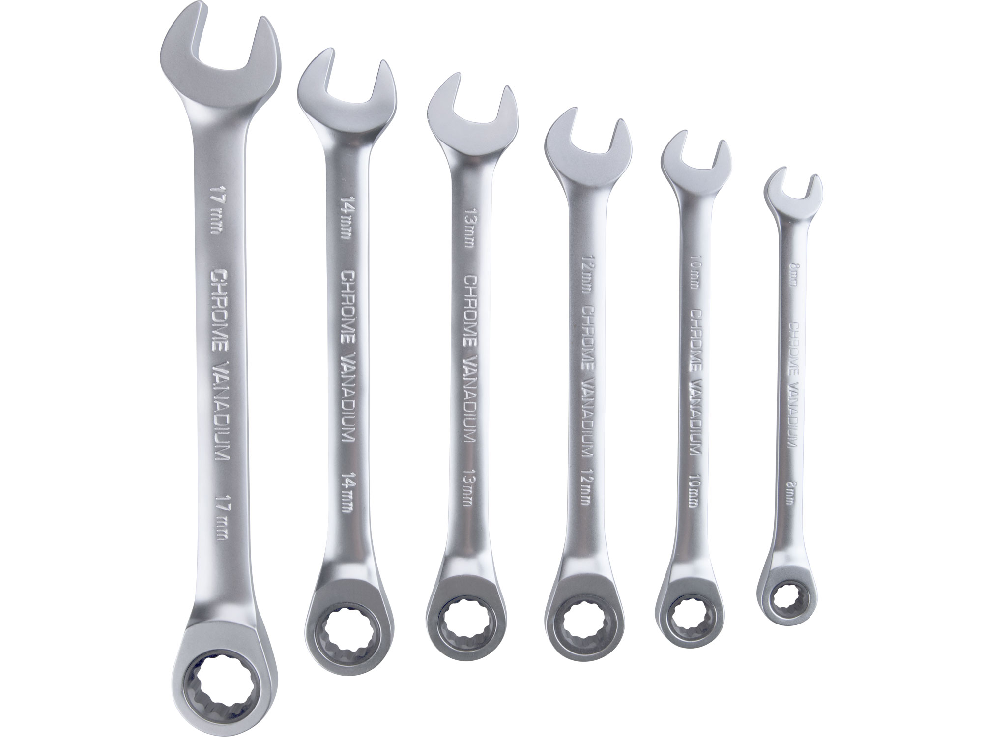 Total Cırcırlı anahtar, 6'lı set, 8-17 mm, endüstriyel Total Cırcırlı anahtar, 6'lı set, 8-17 mm, endüstriyel