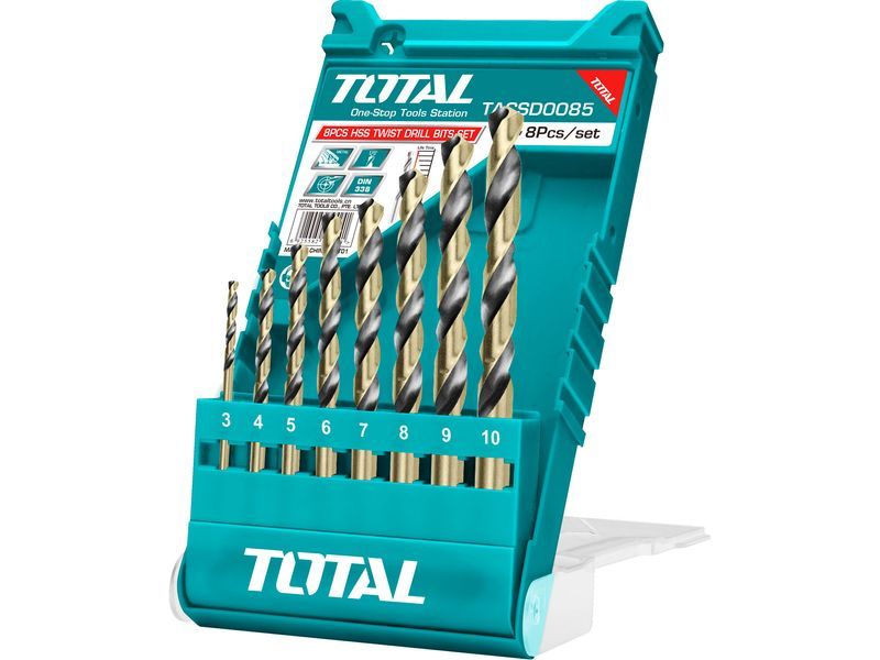 Metal için matkap uçları, 8'li set, HSS Metal için matkap uçları, 8'li set, HSS