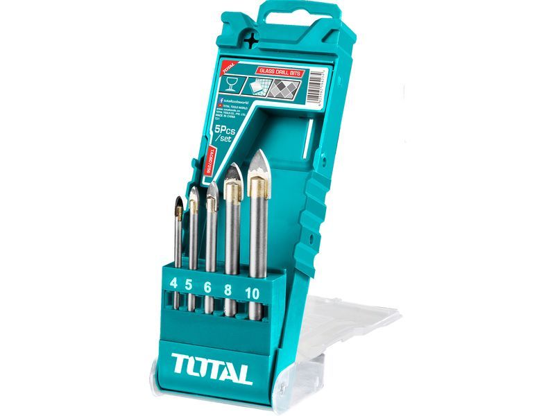 Cam için matkap uçları, 5'li set, endüstriyel Cam için matkap uçları, 5'li set, endüstriyel