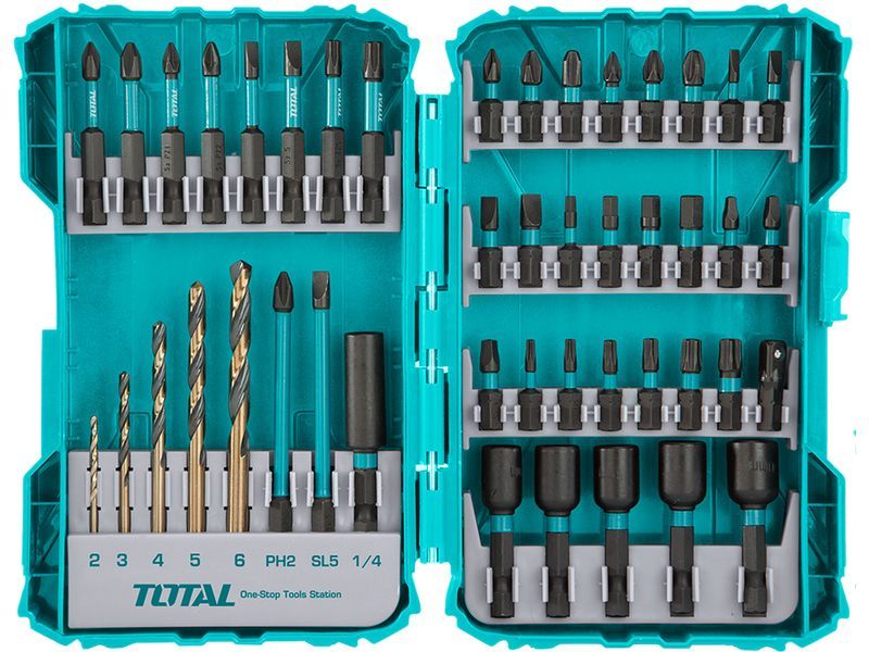 Matkap uçları ve uçları, 45 parçalık set, endüstri Matkap uçları ve uçları, 45 parçalık set, endüstri