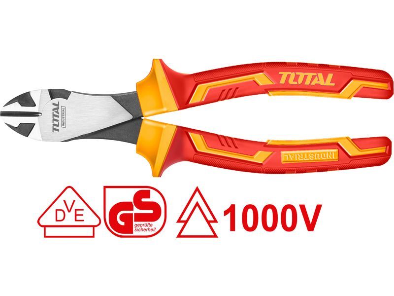 Total Elektrikçi yan ayırma pensesi, sağlam, 180 mm, endüstriyel Total Elektrikçi yan ayırma pensesi, sağlam, 180 mm, endüstriyel